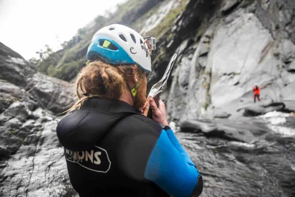 Canyoning in Taiwan with the help of Tait radio